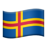 How emoji flag: Åland Islands displayed on Apple