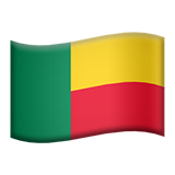 How emoji flag: Benin displayed on Apple