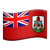 How emoji flag: Bermuda displayed on Apple