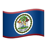 How emoji flag: Belize displayed on Apple