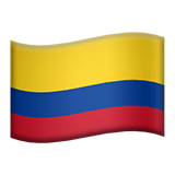 How emoji flag: Colombia displayed on Apple