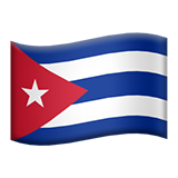 How emoji flag: Cuba displayed on Apple