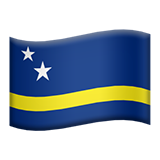 How emoji flag: Curaçao displayed on Apple