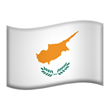 How emoji flag: Cyprus displayed on Apple