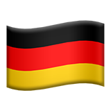 How emoji flag: Germany displayed on Apple