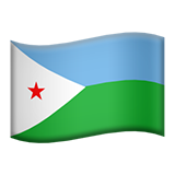 How emoji flag: Djibouti displayed on Apple