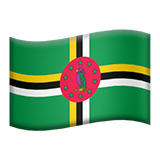 How emoji flag: Dominica displayed on Apple