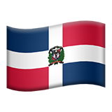 How emoji flag: Dominican Republic displayed on Apple