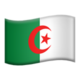 How emoji flag: Algeria displayed on Apple