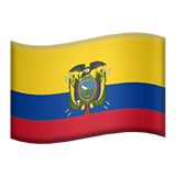 How emoji flag: Ecuador displayed on Apple