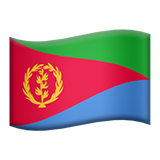 How emoji flag: Eritrea displayed on Apple