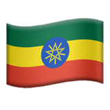 How emoji flag: Ethiopia displayed on Apple