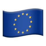 How emoji flag: European Union displayed on Apple