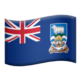 How emoji flag: Falkland Islands displayed on Apple