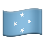 How emoji flag: Micronesia displayed on Apple