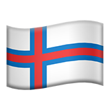 How emoji flag: Faroe Islands displayed on Apple