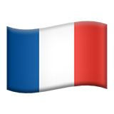 How emoji flag: France displayed on Apple