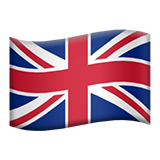 How emoji flag: United Kingdom displayed on Apple