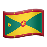 How emoji flag: Grenada displayed on Apple