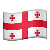 How emoji flag: Georgia displayed on Apple