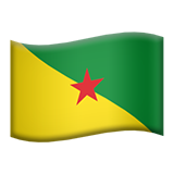 How emoji flag: French Guiana displayed on Apple