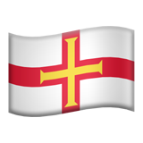 How emoji flag: Guernsey displayed on Apple