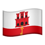 How emoji flag: Gibraltar displayed on Apple