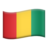 How emoji flag: Guinea displayed on Apple