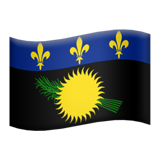 How emoji flag: Guadeloupe displayed on Apple