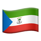 How emoji flag: Equatorial Guinea displayed on Apple