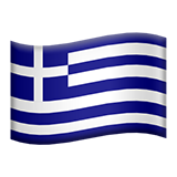 How emoji flag: Greece displayed on Apple