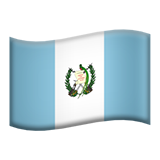 How emoji flag: Guatemala displayed on Apple