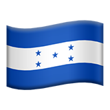 How emoji flag: Honduras displayed on Apple