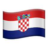 How emoji flag: Croatia displayed on Apple