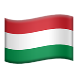 How emoji flag: Hungary displayed on Apple