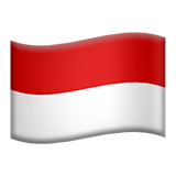 How emoji flag: Indonesia displayed on Apple