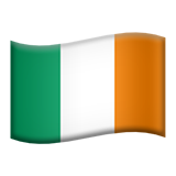 How emoji flag: Ireland displayed on Apple