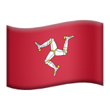 How emoji flag: Isle of Man displayed on Apple