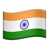 How emoji flag: India displayed on Apple