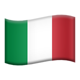 How emoji flag: Italy displayed on Apple