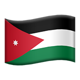 How emoji flag: Jordan displayed on Apple