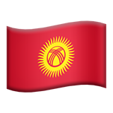 How emoji flag: Kyrgyzstan displayed on Apple