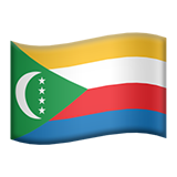 How emoji flag: Comoros displayed on Apple