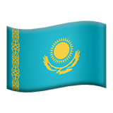 How emoji flag: Kazakhstan displayed on Apple