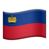 How emoji flag: Liechtenstein displayed on Apple