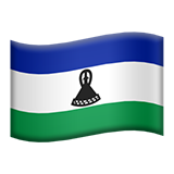 How emoji flag: Lesotho displayed on Apple