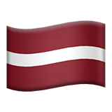 How emoji flag: Latvia displayed on Apple