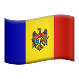 How emoji flag: Moldova displayed on Apple