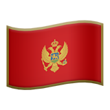 How emoji flag: Montenegro displayed on Apple