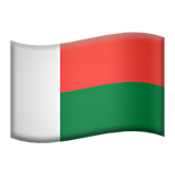 How emoji flag: Madagascar displayed on Apple